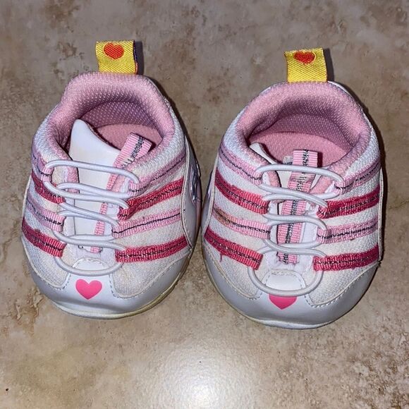 2 Pairs Build a Bear Sneakers Pink/White and Black/White - Picture 2 of 10